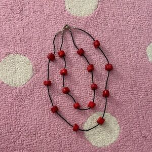 Red Beaded Necklace